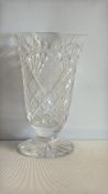 Cut Crystal Trophy-Style Pedestal Vase