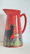 Anita Harris stag jug signed in gold