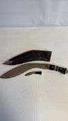 Nepalese Gurkha kukri with scabbard and karda