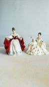Royal Doulton figurines “Sara” HN2265 & “My Love” HN2339, 2 pieces