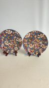 Pair of Longwy cloisonné-enamel faience plates
