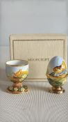 Boxed Moorcroft enamels first steps egg cup & hing