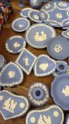 Wedgwood blue Jasperware collection (c.30 pieces)