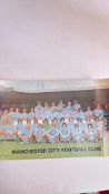 Five signed photographs (on card) - Manchester cit