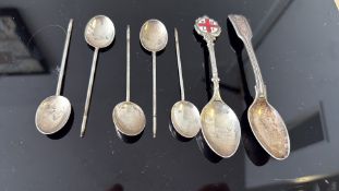 Collection of silver spoons