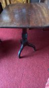 Mahogany Regency tilt-top tripod table