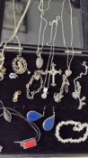 Good collection of silver jewellery to include cha