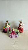 Royal Worcester and Royal Doulton bone-china figurines (3)