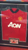 Framed Ryan Giggs Signed Manchester United Home Shirt