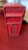 Elizabeth II cast iron wall-mounted post box