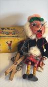 Pelham Puppets boxed Scottish marionette, c.1950s