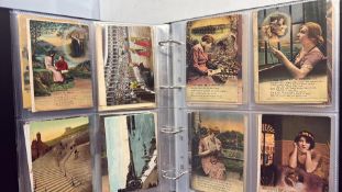 Album of c.250 early 20th-century picture postcards