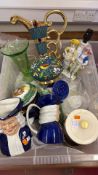 Collection of decorative ceramics and glass, c.1950s, 10pcs
