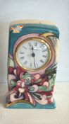 Moorcroft tubelined earthenware mantel clock