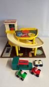 Fisher-Price No. 930 Parking Garage Playset with Cars, 1970s