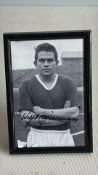 Signed black & white photograph 'Tom Finney' with