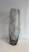 Betty Jackson Black spiral cane glass vase