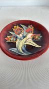 Moorcroft plate tulips sally Tuffin