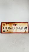 Enamel sign Air raid shelter reproduction