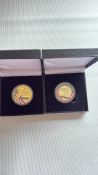 2 boxed American proof coins