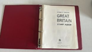 Mid-20th-century Great Britain stamp collection in Stanley Gibbons album