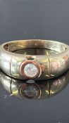 9ct Gold gents ring set with 0.25 carat diamond We