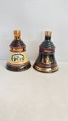 Bellâ€™s Scotch Whisky Christmas Decanters, 1990 and 1992 â€“ pair