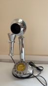 Chrome vintage candle stick telephone