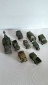 Dinky Toys military die-cast vehicles, 1950sâ€“60s (10)
