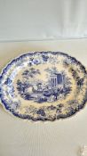 19th-C Staffordshire â€œAthensâ€ transferware platter