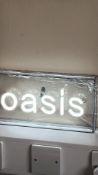 Oasis neon sign