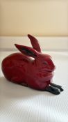 Royal Doulton flambé reclining hare