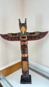 Carved Wooden Totem Pole