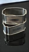 Pair of silver art deco napkin rings Weight 42