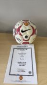 Manchester United signed football, members of the