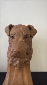 Marguerite Monnot art nouveau bust of a dog, height of 31cm