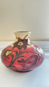 Moorcroft pasque flower vase Height 11cm Phillip G