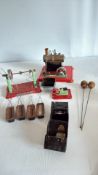 Mamod stationary live steam engine with accessories