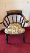 Victorian smokersâ€™ bow elbow chair