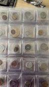 Collection of world coins - 11 pages Approx. 220 c