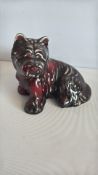 Beswick experimental red-black glazed bulldog figurine
