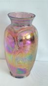 Iridescent Art Glass Vase