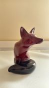 Royal Doulton flambe sitting fox