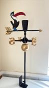 Cast iron toucan weathervane