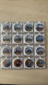 16 Collectable train coins with coa's