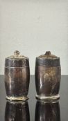 Silver salt & pepper Birmingham hallmark maker W.N