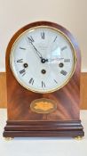 Comitti of London mahogany Westminster chiming mantel clock