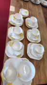 Shelley England bone china tea service, pattern W12274, c.1950s