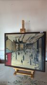 Industrial Street Scene, in the style of L.S. Lowry (48.5cm x 58.5cm)
