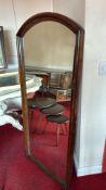 Mahogany Arch-Top Wall Mirror